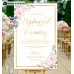 Cream pink unplugged cermony sign,Ivory pink unpluggd wedding sign,(135)